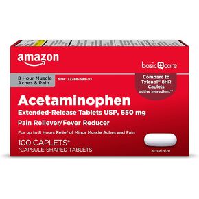أقراص أمازون بيسك كير أسيتامينوفين ممتدة المفعول، 650 مجم، آلام التهاب المفاصل، 400 قرص in Kuwait