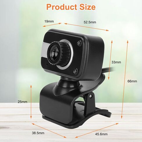 Yunir USB Web Camera 360 ° Camera HD Computer مع مصابيح Microphone و LED مدمجة لمؤتمرات الاتصال بالفيديو Skype MSN Yahoo ، كاميرا كمبيوتر محمول 1080 بكسل in Kuwait