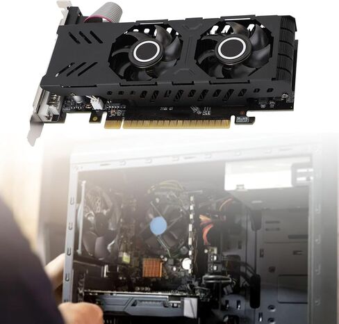Asixxsix GT750 4GB GDDR5 128 Bit PC Graphics Card, Gaming Graphics Card with HD Display Interface VGA DVI Port PCI Express X16 3.0, for Desktop Computer in Saudi Arabia