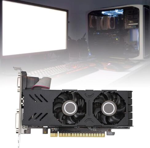 Asixxsix GT750 4GB GDDR5 128 Bit PC Graphics Card, Gaming Graphics Card with HD Display Interface VGA DVI Port PCI Express X16 3.0, for Desktop Computer in Saudi Arabia