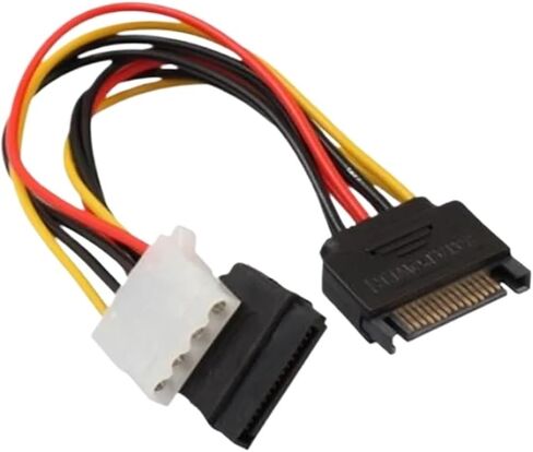 SATA 15pin Power Supply to SATA 15pin and IDE 4pin Power Splitter Cables for Motherboards and Hard Drives in Saudi Arabia