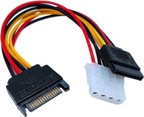 SATA 15pin Power Supply to SATA 15pin and IDE 4pin Power Splitter Cables for Motherboards and Hard Drives in Saudi Arabia