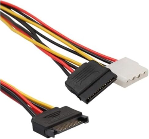 SATA 15pin Power Supply to SATA 15pin and IDE 4pin Power Splitter Cables for Motherboards and Hard Drives in Saudi Arabia