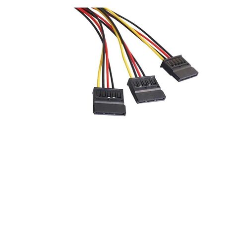 SATA Adapter Cable IDE 4Pin Male to 3 Port SATA Female Splitter Hard Drive Power Supply Cable SATA Cable 22cm in Saudi Arabia