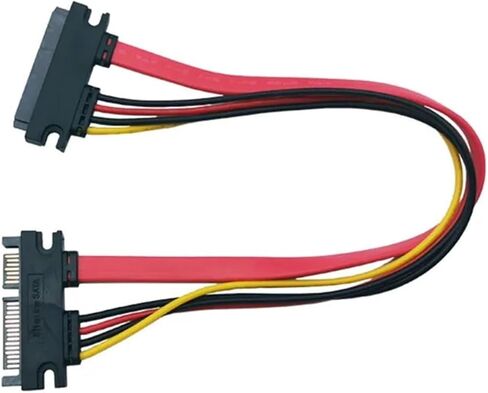 H&*igh qu>ality 22Pin Male to Female 7+15 Pin SATA Data Power 2 in 1 Extension Cable for Computer PC(0.2m) in Saudi Arabia