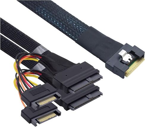 0.5M-PC-E Slimline S/كجميع SFF-8654 شاملة للمغرفة 8i إلى 2x SFF-8639 U. in Saudi Arabia