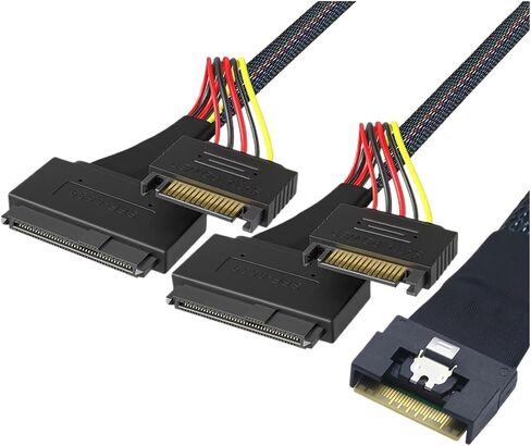 0.5M-PC-E Slimline S/كجميع SFF-8654 شاملة للمغرفة 8i إلى 2x SFF-8639 U. in Saudi Arabia