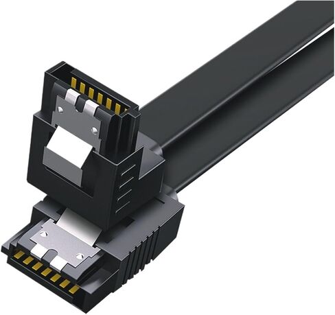 كابل SATA III 6GBPS 39 سم مستقيم BEND HDD SDD كابل بيانات مع قفل قفل لكاتب سطح المكتب CD SSD (مزدوج مستقيم) in Saudi Arabia