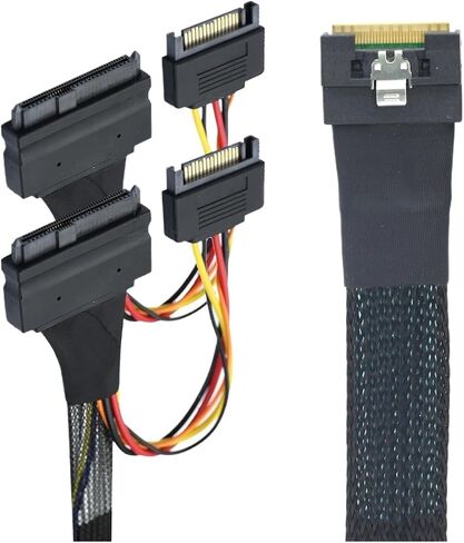 0.5M-PC-E Slimline S/كجميع SFF-8654 شاملة للمغرفة 8i إلى 2x SFF-8639 U. in Saudi Arabia