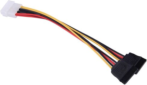 1PCS Serial ATA SATA 4 PIN IDE إلى 2 من 15 PIN HDD Adapter Cable الترويج في جميع أنحاء العالم in Saudi Arabia