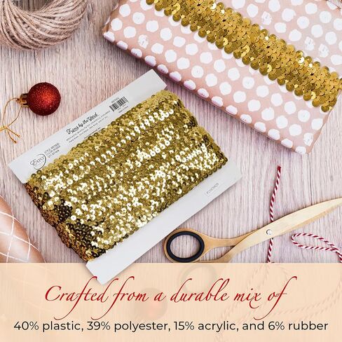 Trims by the Yard 4-Row Starlight Hologram Sequin Stretch Trim، 1 1/2 بوصة ترتر متعدد الاستخدامات للحرف اليدوية، زخرفة ترتر متينة للأزياء والأزياء وديكور المنزل، فضي in Saudi Arabia