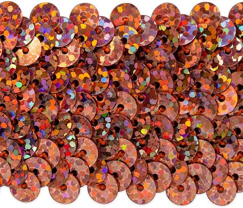 Trims by the Yard 4-Row Starlight Hologram Sequin Stretch Trim, 1 1/2-Inch Versatile Sequins for Crafts, Durable Sequin Trim for Costumes, Fashion, and Home Decor, Silver in Kuwait