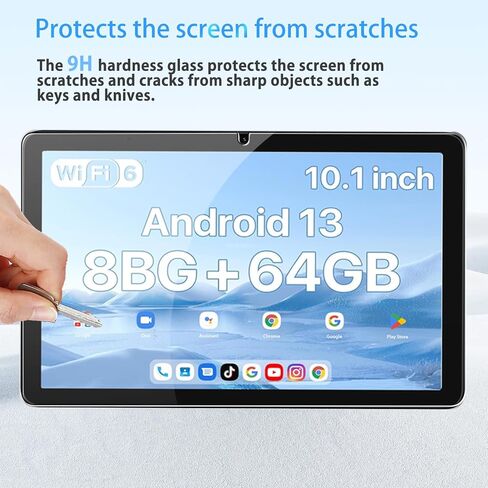 Screen Protector for UMIDIGI G1 Tab 10.1inch, HD Tempered Glass,9h Hardness,Scratch,Anti-Fingerprin,Tempered Glass Film Guard for UMIDIGI G1 Tab[2 Pack] in Saudi Arabia