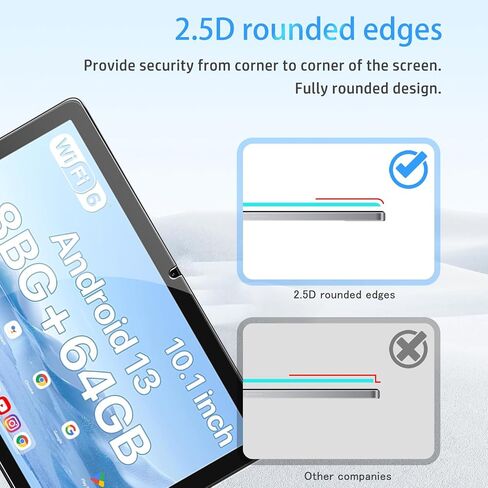 Screen Protector for UMIDIGI G1 Tab 10.1inch, HD Tempered Glass,9h Hardness,Scratch,Anti-Fingerprin,Tempered Glass Film Guard for UMIDIGI G1 Tab[2 Pack] in Saudi Arabia