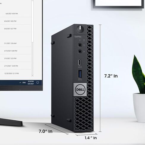 Dell Optiplex 3050 Tiny Computer Micro Tower PC ، معالج Intel Core I5-6500T ، RAM 16GB DDR4 ، 256 جيجابايت SSD ، شاشة 22 بوصة ، HDMI ، Wi-Fi ، لوحة المفاتيح اللاسلكية والماوس ، Windows 11 Pro (متجدد) in Kuwait