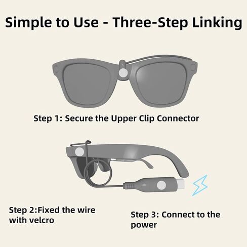 Upgraded RayBan Meta Charger Cable USB C 3.9 ft, Security Chip, LED Indicator, Power Bank, Phone, Laptop Charging, Tangle Free Cable Compatible with Wayfarer, Headliner, Skyler and Oakley Mate in Saudi Arabia