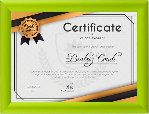 BNV Aluminum Front Load Snap Poster/Picture Certificate Frame, Black, 8.5x11 Inches, 1'' Profile, Wall Mounting, Portrait and Landscape Mode, Easy Installation, Anti-Glare, PVC Cover, Lightweight in Kuwait