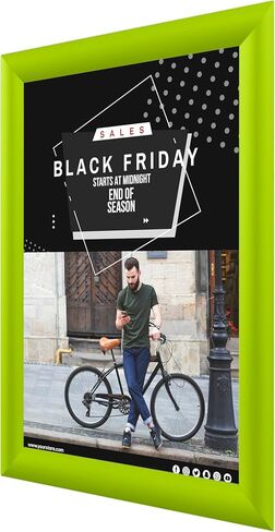 BNV Aluminum Front Load Snap Poster/Picture Certificate Frame, Black, 8.5x11 Inches, 1'' Profile, Wall Mounting, Portrait and Landscape Mode, Easy Installation, Anti-Glare, PVC Cover, Lightweight in Kuwait