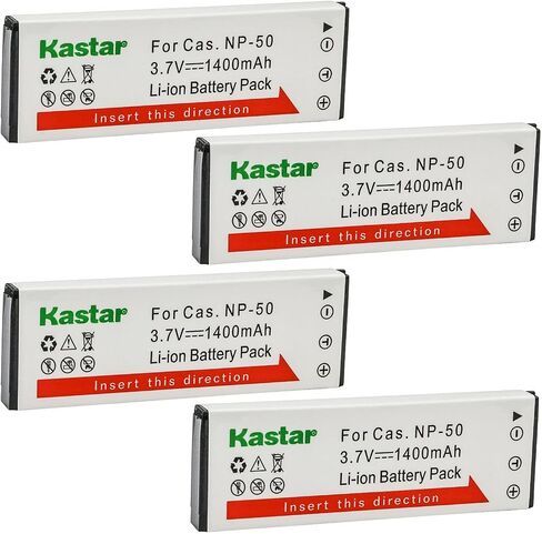 kastar 1 pack battery استبدال لـ Casio NP-50 CNP-50 CNP50 NP-50DBA بطارية ، Casio exilim hi-zoom ex-v7 ، exilim hi-zoom ex-v7sr ، exilim hi-zoom ex-v8 ، exilim hi-zoom ex-v8sr cameras in Saudi Arabia