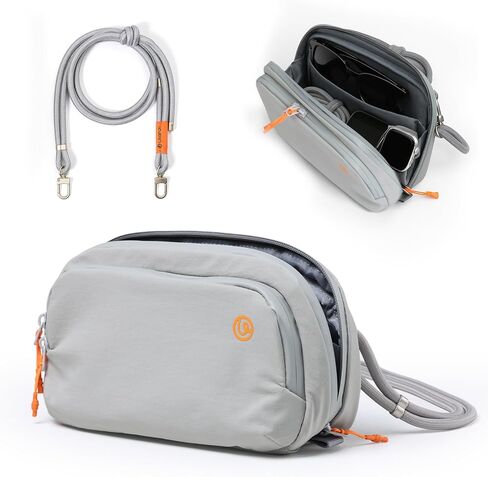 ULANZI YY08 Sling Bag Everyday Shoulder Bag for DJI Osmo Pocket 3/GoPro/Insta360 Action Cameras, Vlog Photography Crossbody Portable Bag Small Camera Case w Detachable Strap, 2L, Gray in Saudi Arabia