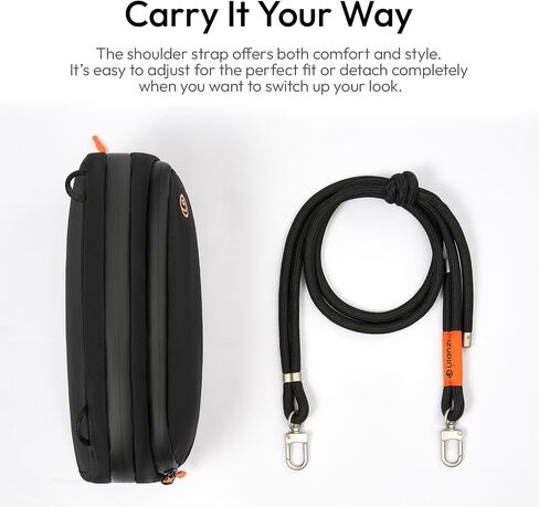 ULANZI YY08 Sling Bag Everyday Shoulder Bag for DJI Osmo Pocket 3/GoPro/Insta360 Action Cameras, Vlog Photography Crossbody Portable Bag Small Camera Case w Detachable Strap, 2L, Gray in Saudi Arabia