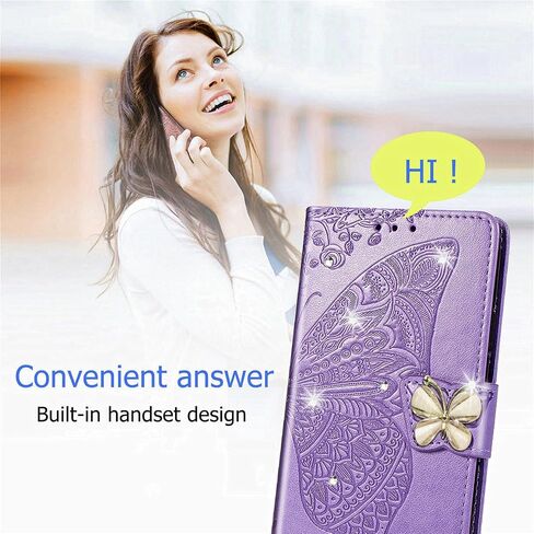 CCSMALL لـ Samsung Galaxy Z Fold 7 Wallet Case for Women Girls ، Floral Butterfly Pu Leather Flip Cover مع حامل فتحة بطاقة Samsung Z Fold7 Rhinestone Rose Gold in Kuwait