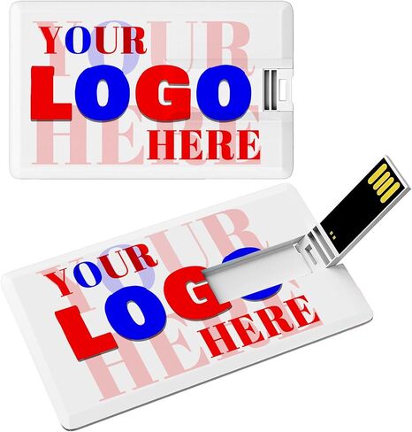 Card Shape Custom USB Flash Drive 32GB 3.0 25 Pack Customized Thumb Drive Credit Card Shape Customizable USB Drive Logo Print FEWINA Branding with Personalized USB Stick in Kuwait