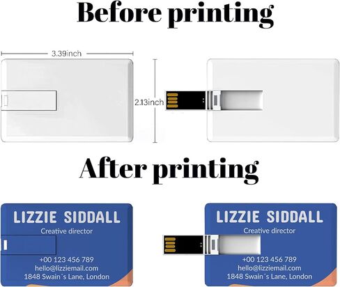 Card Shape Custom USB Flash Drive 32GB 3.0 25 Pack Customized Thumb Drive Credit Card Shape Customizable USB Drive Logo Print FEWINA Branding with Personalized USB Stick in Kuwait