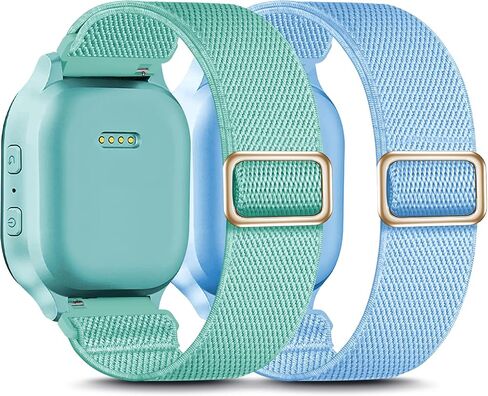 2 Pack Stretchy Nylon Compatible with Gizmo Watch Adventrue 3 2 1/Gabb 3e 3 2 1/SyncUP Watch 2 1 & Cosmo JrTrack 4/3/2 SE/2/JrTrack, 20mm Soft Breathable Strap for Small Wrist in Kuwait