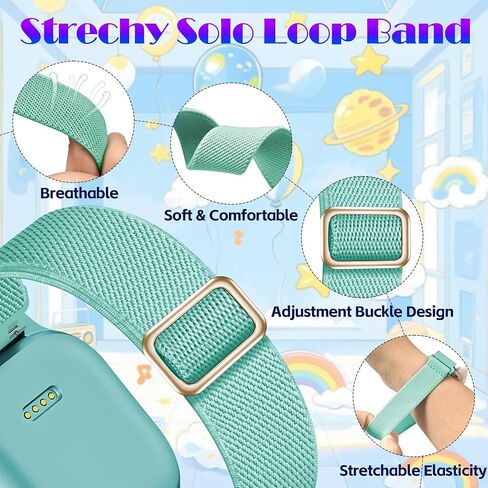 2 Pack Stretchy Nylon Compatible with Gizmo Watch Adventrue 3 2 1/Gabb 3e 3 2 1/SyncUP Watch 2 1 & Cosmo JrTrack 4/3/2 SE/2/JrTrack, 20mm Soft Breathable Strap for Small Wrist in Kuwait