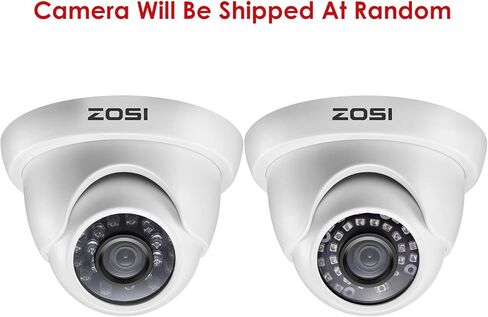 Zosi 4 Pack 2.0MP HD 1080P كاميرات الأمان KIT TVI/CVI/AHD CCTV DOME Home Cameras for 720p/1080n/1080p/5mp/4k HD-TVI AHD CVI Tenshy Systems (White) (Rended) in Kuwait