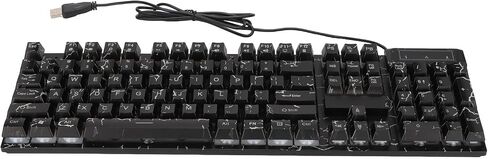 لوحة مفاتيح ألعاب ميكانيكية سلكية USB ، 104 مفاتيح RGB لوحة مفاتيح ميكانيكية ملونة ملونة مع كبسولات مفاتيح معلقة لجهاز الكمبيوتر in Saudi Arabia