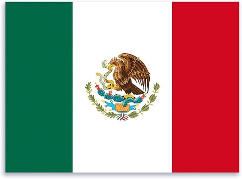 Flag of Mexico Sticker Decal Notebook Car Laptop 5.5"x4" (Color) in Saudi Arabia