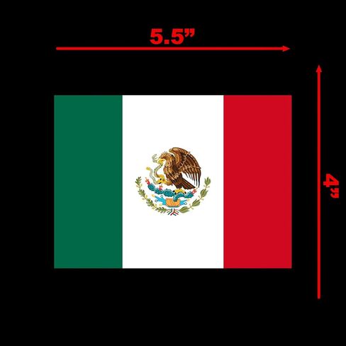 Flag of Mexico Sticker Decal Notebook Car Laptop 5.5"x4" (Color) in Saudi Arabia
