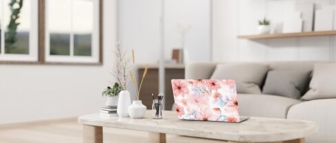 Laptop Skin Sticker Cover Decal - Flower Decal - Universal Size - Fits All laptops up to a 16" Diagonal Size | Easy to Apply, Remove and Change Styles (Painted Flowers) in Kuwait
