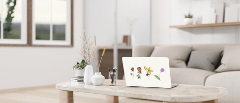 Laptop Skin Sticker Cover Decal - Flower Decal - Universal Size - Fits All laptops up to a 16" Diagonal Size | Easy to Apply, Remove and Change Styles (Painted Flowers) in Kuwait