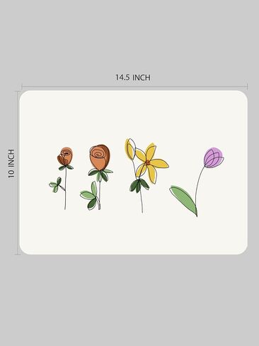 Laptop Skin Sticker Cover Decal - Flower Decal - Universal Size - Fits All laptops up to a 16" Diagonal Size | Easy to Apply, Remove and Change Styles (Painted Flowers) in Kuwait