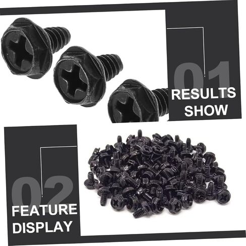 Vaguelly 100pcs Black Pci Slot Screws Fasteners for Computer Cases for Hardware Installation and Repairs Textured for Easy Securing in Saudi Arabia