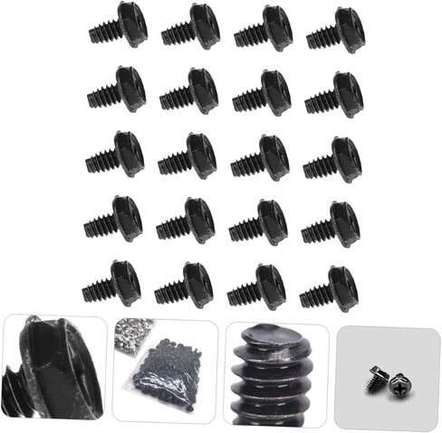 Vaguelly 100pcs Black Pci Slot Screws Fasteners for Computer Cases for Hardware Installation and Repairs Textured for Easy Securing in Saudi Arabia