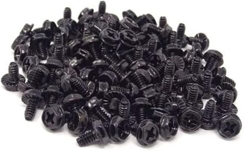 Vaguelly 100pcs Black Pci Slot Screws Fasteners for Computer Cases for Hardware Installation and Repairs Textured for Easy Securing in Saudi Arabia