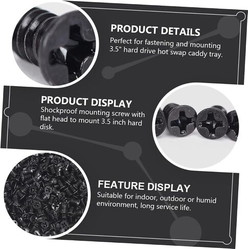 Angoily 5sets Hard Drive Tray Screws Metal Assortment for Computer Chassis Installation 100pcs*5 in Saudi Arabia