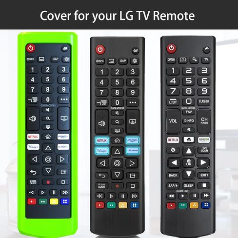 2Pack Case لـ LG TV Remote ، غطاء للتحكم عن بُعد LG للتلفزيون الذكي ، وتوهج الجلد البديل للبطارية باللون الأخضر والأزرق الداكن in Kuwait