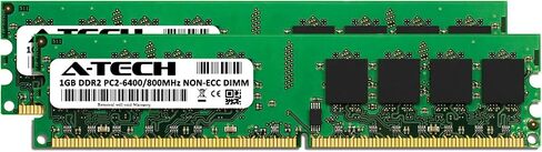 A-Tech 2GB (2x 1GB) مجموعة ذاكرة RAM لـ Dell Optiplex 960 ، 760 ، 755 ، 745 ، 740 ، 360 ، 330 ، 160 ، (MT ، DT ، SFF ، USFF)-DDR2 800MHz PC2-6400 NONCC DIMM Modules in Kuwait