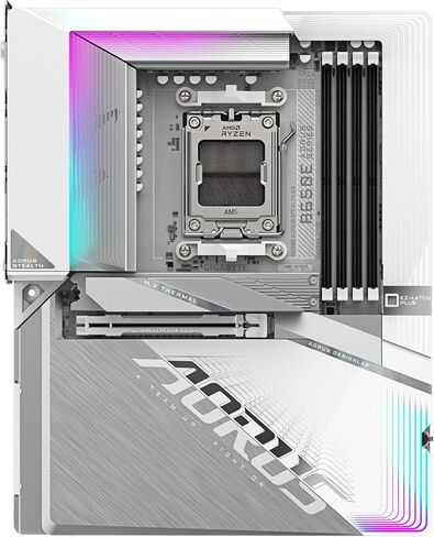 Gigabyte B650e Aorus Stealth Ice Motherboard- يدعم AMD Ryzen 9000 وحدات المعالجة المركزية- 12+2+2 مراحل VRM- حتى 8000MHz DDR5 (OC)- 1XPCIE 5.0 M2+3XPCIE 4.0 M.2- WI-FI 7-2.5GBE LAN- USB 3.2 Gen 2x2 in Saudi Arabia