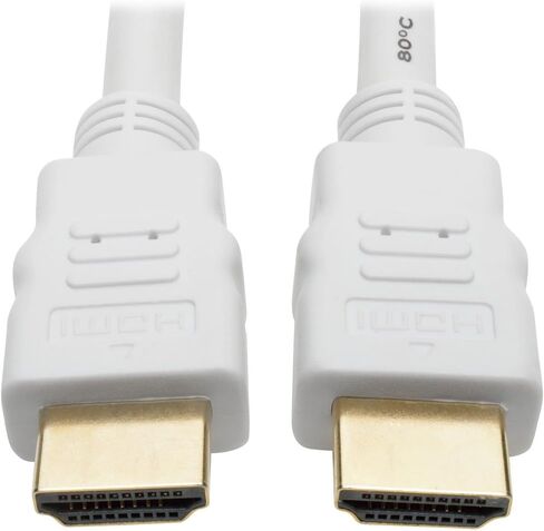 كبل Tripp Lite HDMI عالي السرعة مع الفيديو والصوت الرقمي ، HD 1080p (م/م) ، أبيض ، 25 قدمًا (P568-025-WH) in Saudi Arabia