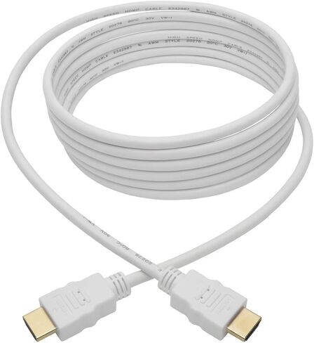 كبل Tripp Lite HDMI عالي السرعة مع الفيديو والصوت الرقمي ، HD 1080p (م/م) ، أبيض ، 25 قدمًا (P568-025-WH) in Saudi Arabia
