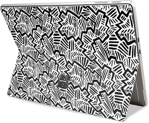 قرص الجلد متوافق مع Microsoft Surface Pro 11 (2024) - Abstract Black - Premium 3M Vinyl Drotction Wrap Cover - من السهل تطبيق | مصنوع في الولايات المتحدة الأمريكية من قبل Mayyskins in Saudi Arabia
