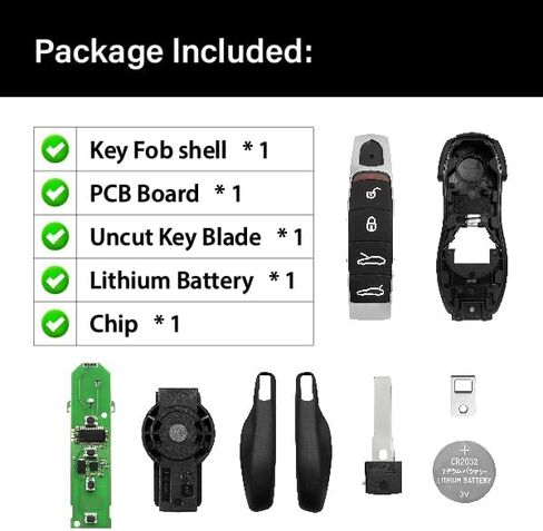 استبدال لعام 2015 2015 2017 2018 Porsche 911 Boxster Cayenne Cayman Macan Panamera Key FOB التحكم عن بعد KR55WK50138 4 أزرار 315MHz in Saudi Arabia