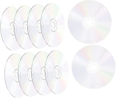 10pcs أقراص قرص مضغوط DIY للطلاء وصياغة أقراص زخرفية فارغة للديكور المنزلي سهل الاستخدام السطح الأملس للمشاريع الإبداعية وزينة الحفلات in Saudi Arabia