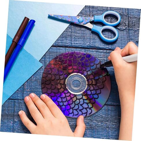 10pcs أقراص قرص مضغوط DIY للطلاء وصياغة أقراص زخرفية فارغة للديكور المنزلي سهل الاستخدام السطح الأملس للمشاريع الإبداعية وزينة الحفلات in Saudi Arabia